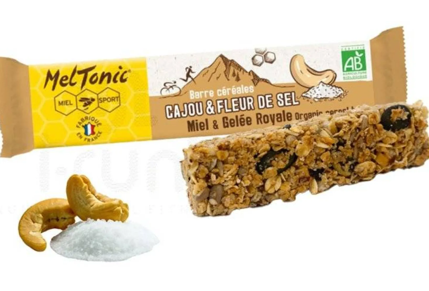 MelTonic Barres^Barre céréales Bio - Cajou et fleur de sel de Guérande