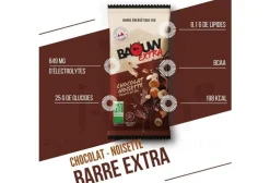 Baouw Barres^Barre énergétique bio Extra - Chocolat - Noisette