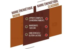 Baouw Barres^Barre énergétique bio Extra - Chocolat - Noisette