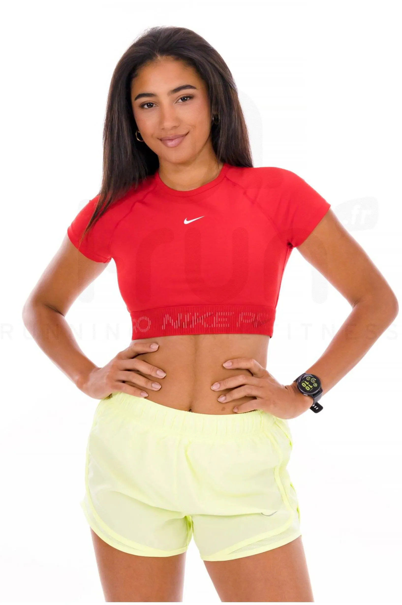 Femme Nike Manches Courtes^Crop Pro GX femme