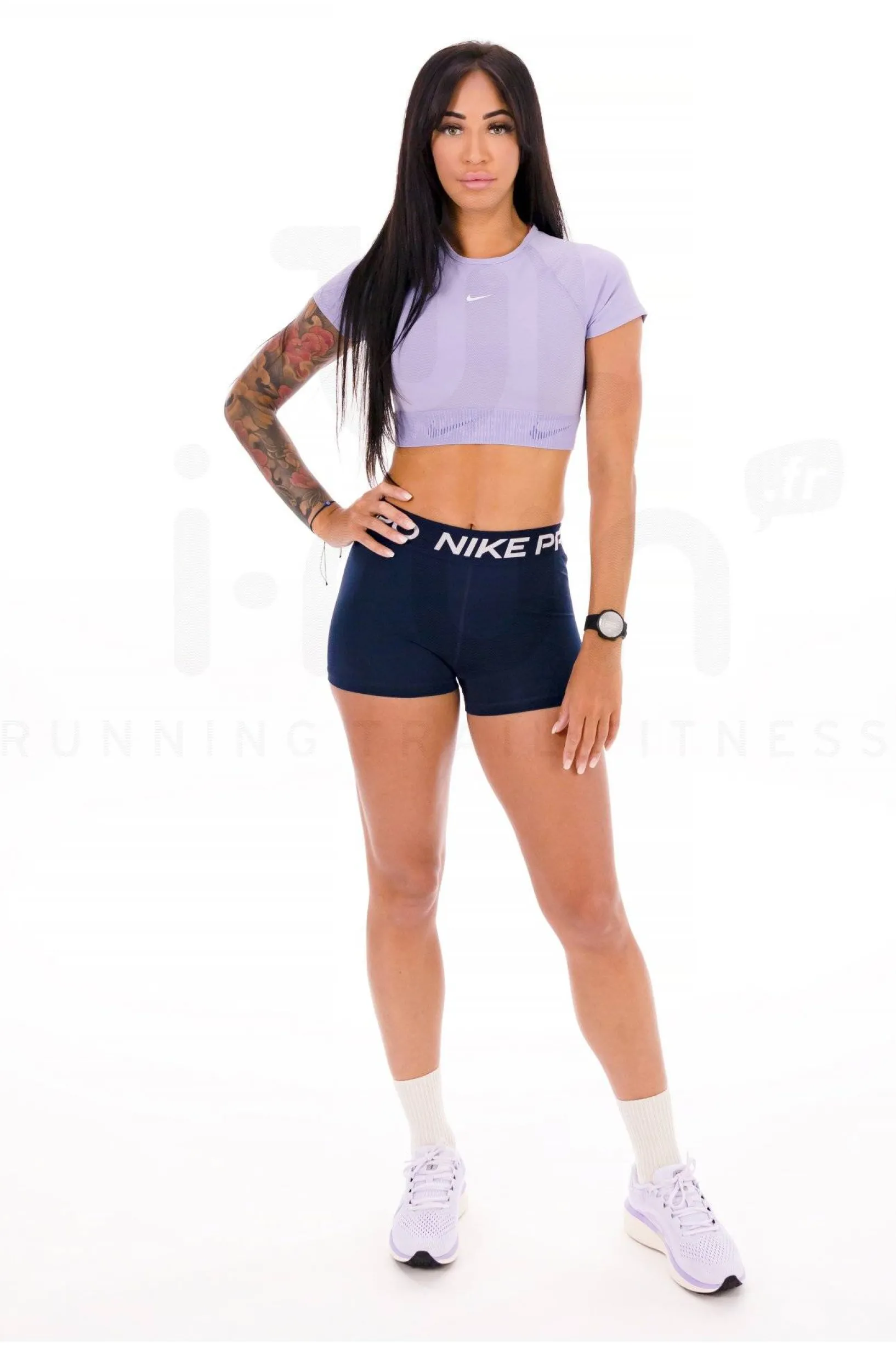 Femme Nike Manches Courtes^Crop Pro GX femme