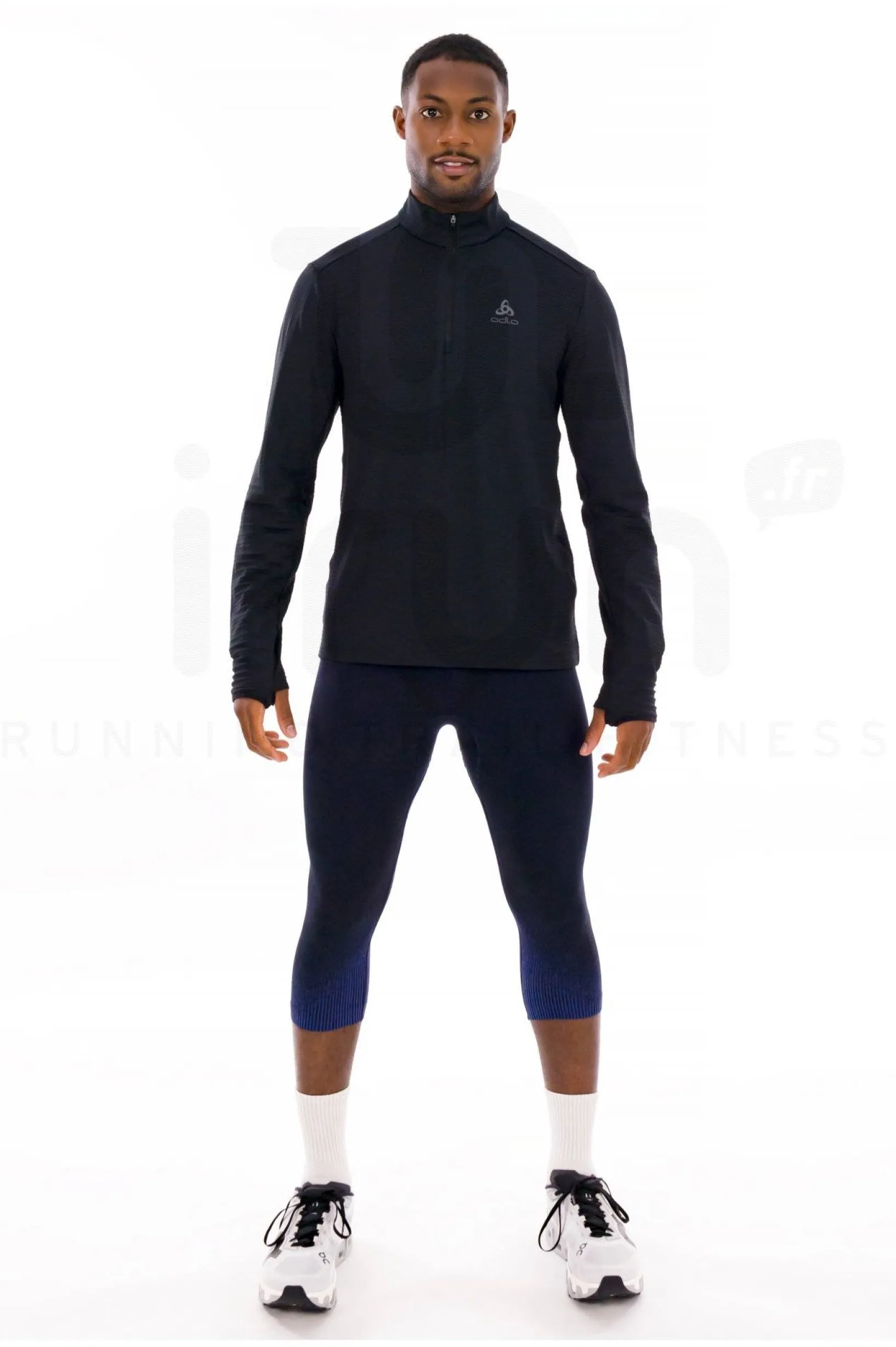 Homme Odlo Manches Longues^Essential Thermal 1/2 Zip