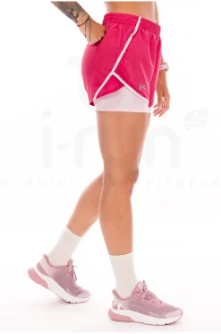 Femme Under Armour Shorts / Cuissards / Jupes^Fly-By 2 en 1 femme
