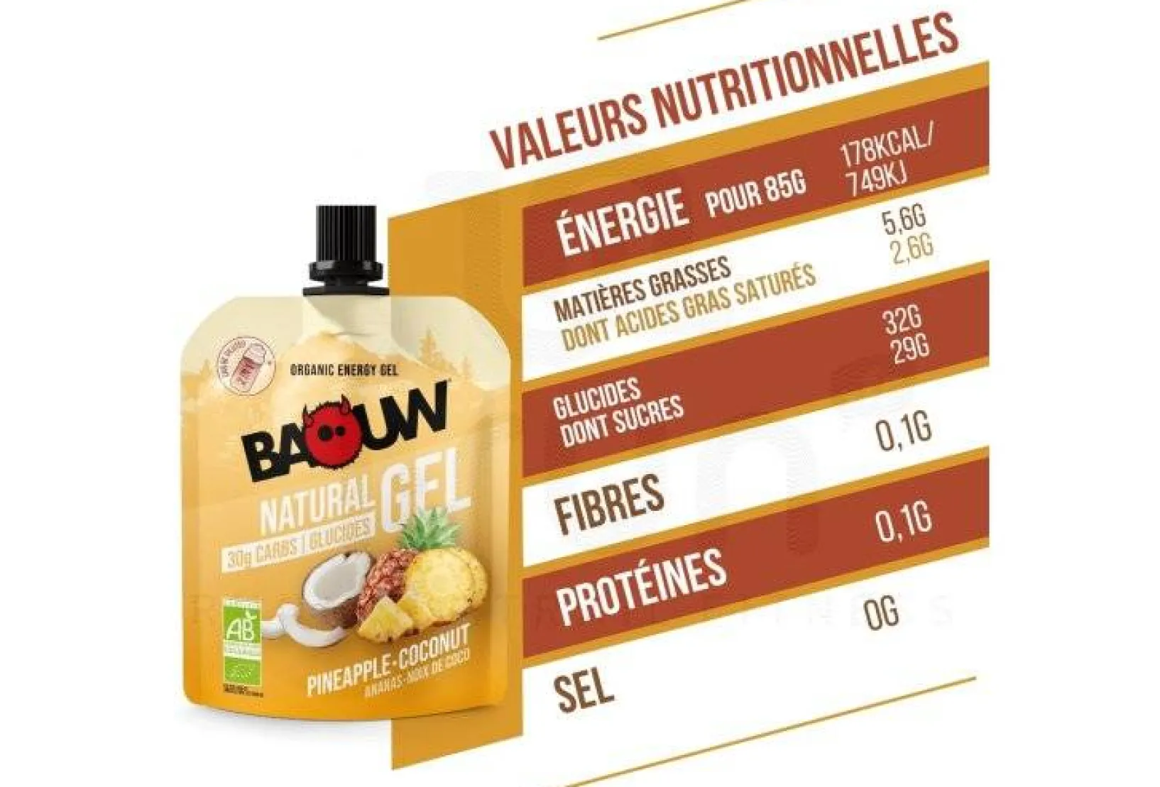 Baouw Gels^Gel naturel bio
