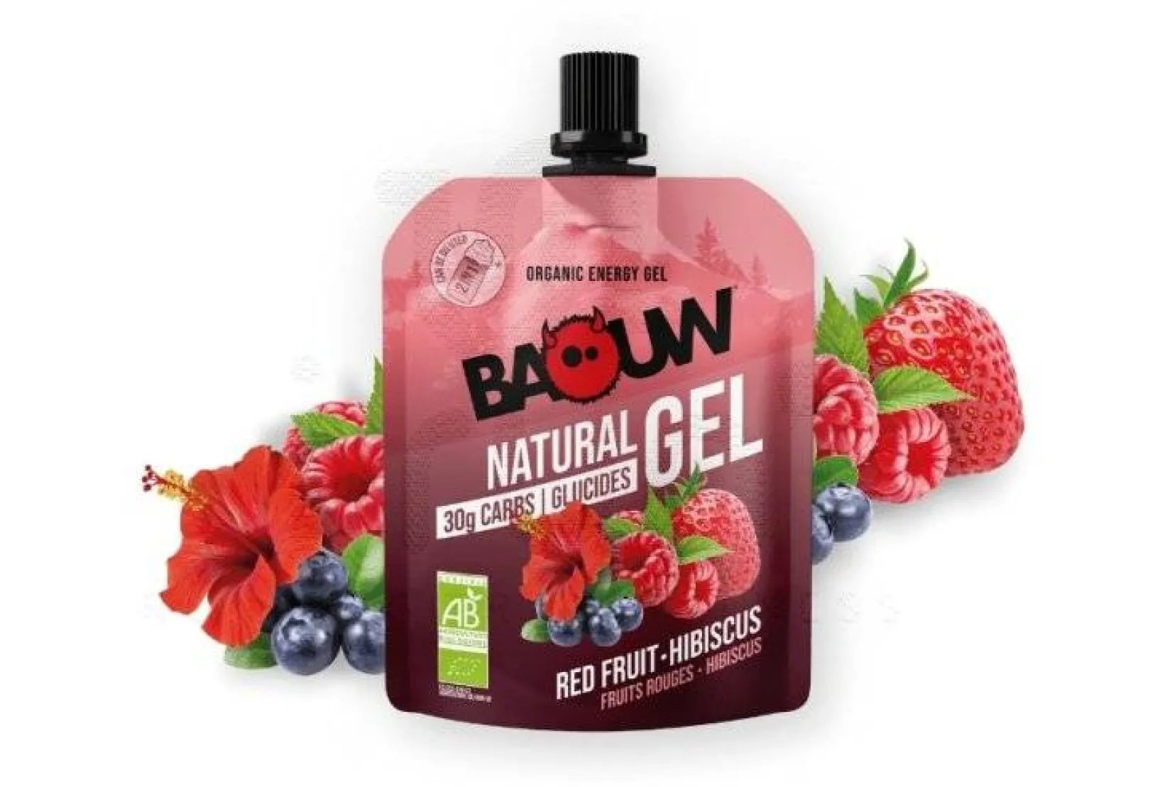 Baouw Gels^Gel naturel bio - Fruits rouges - Hibiscus