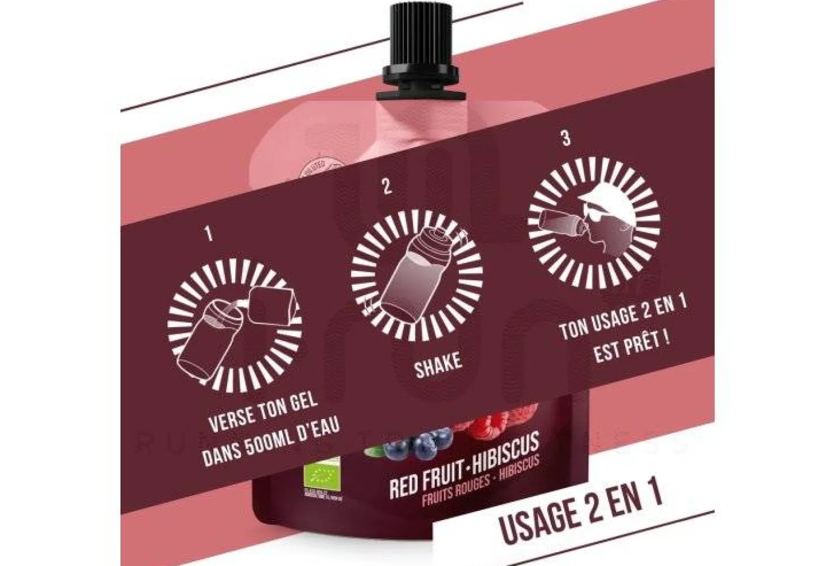Baouw Gels^Gel naturel bio - Fruits rouges - Hibiscus