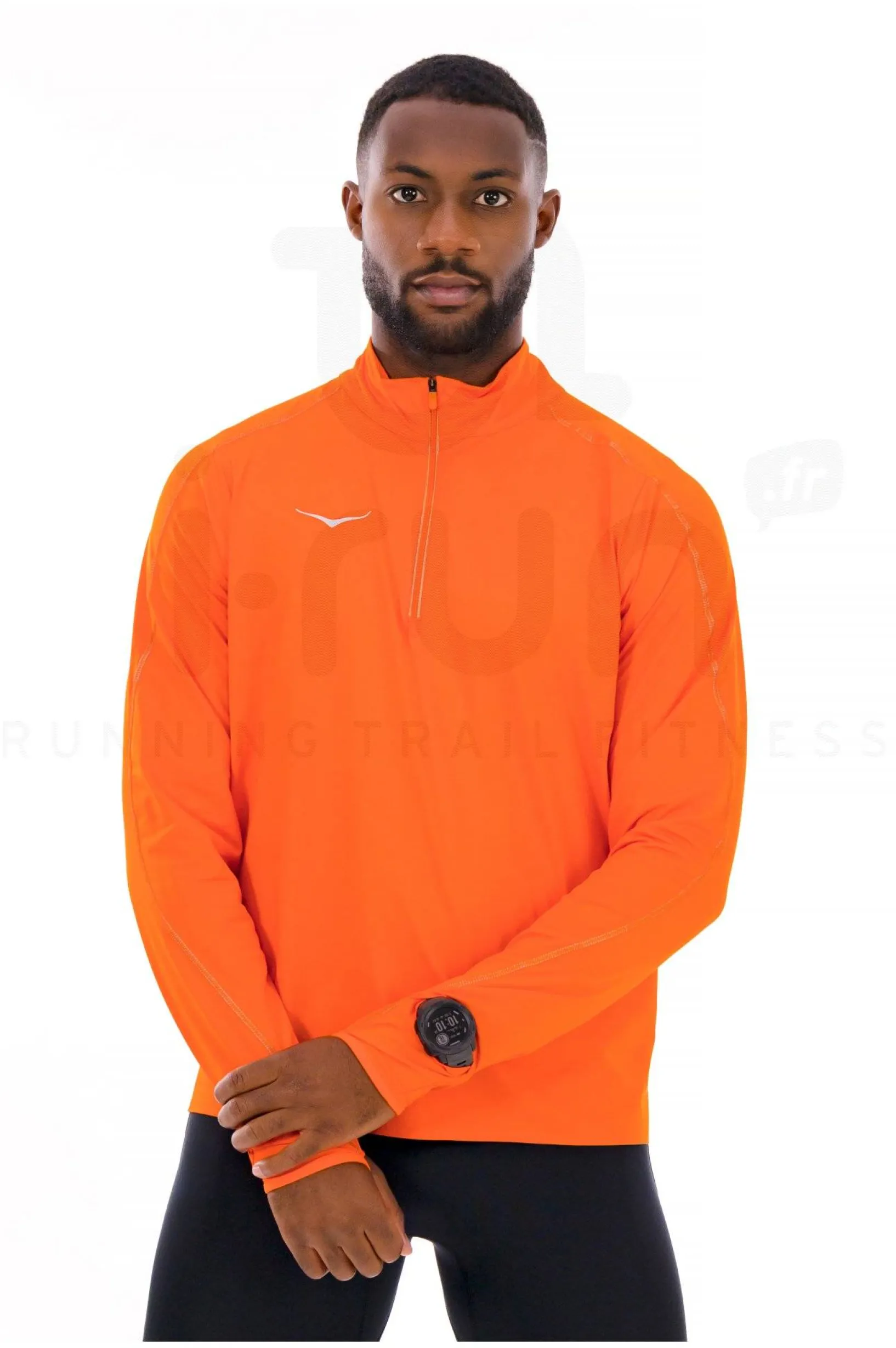 Homme Hoka One One Manches Longues^Glidetech 1/4 zip