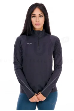 Femme Hoka One One Manches Longues^Glidetech 1/4 zip femme