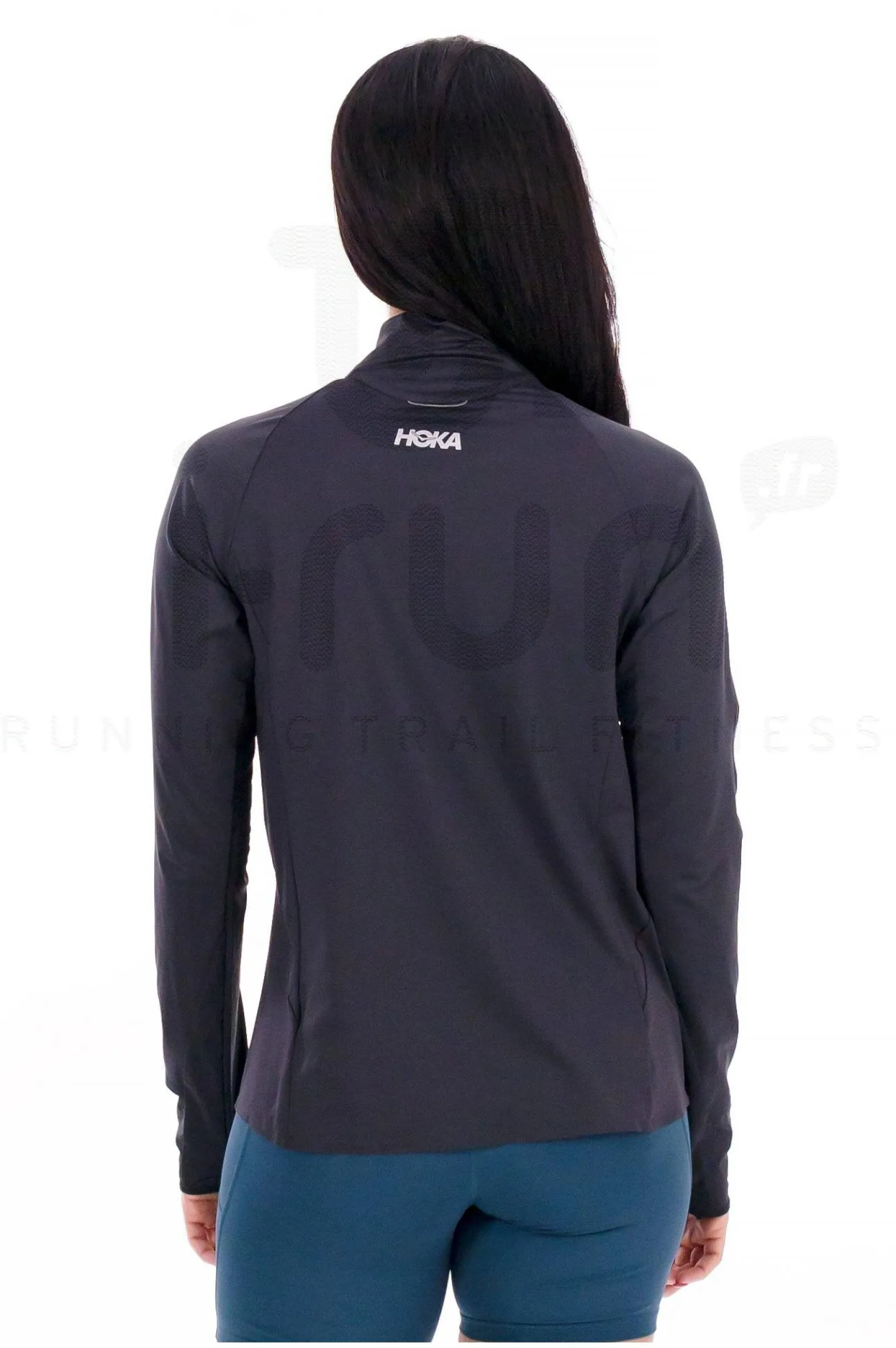 Femme Hoka One One Manches Longues^Glidetech 1/4 zip femme