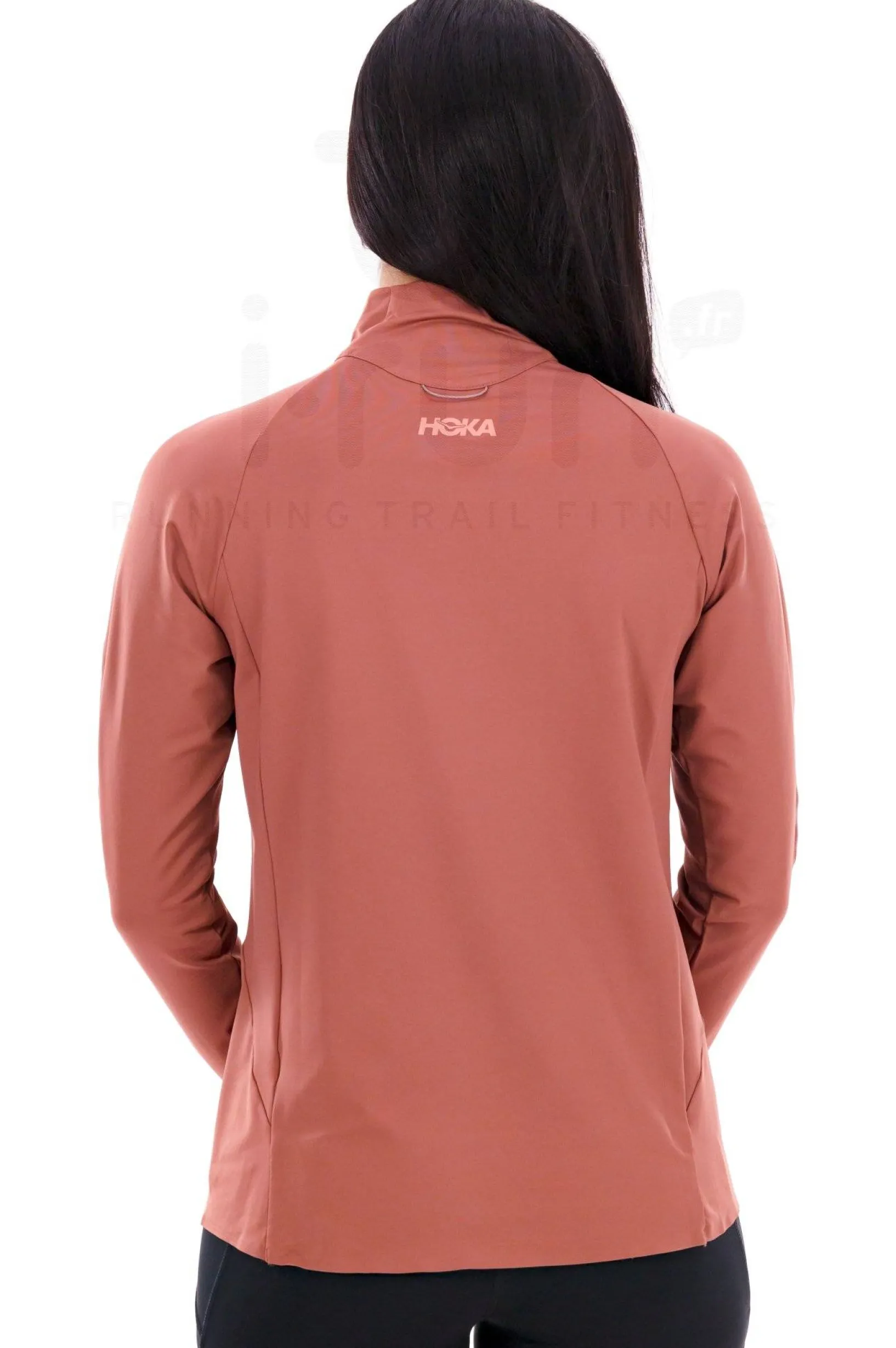 Femme Hoka One One Manches Longues^Glidetech 1/4 zip femme