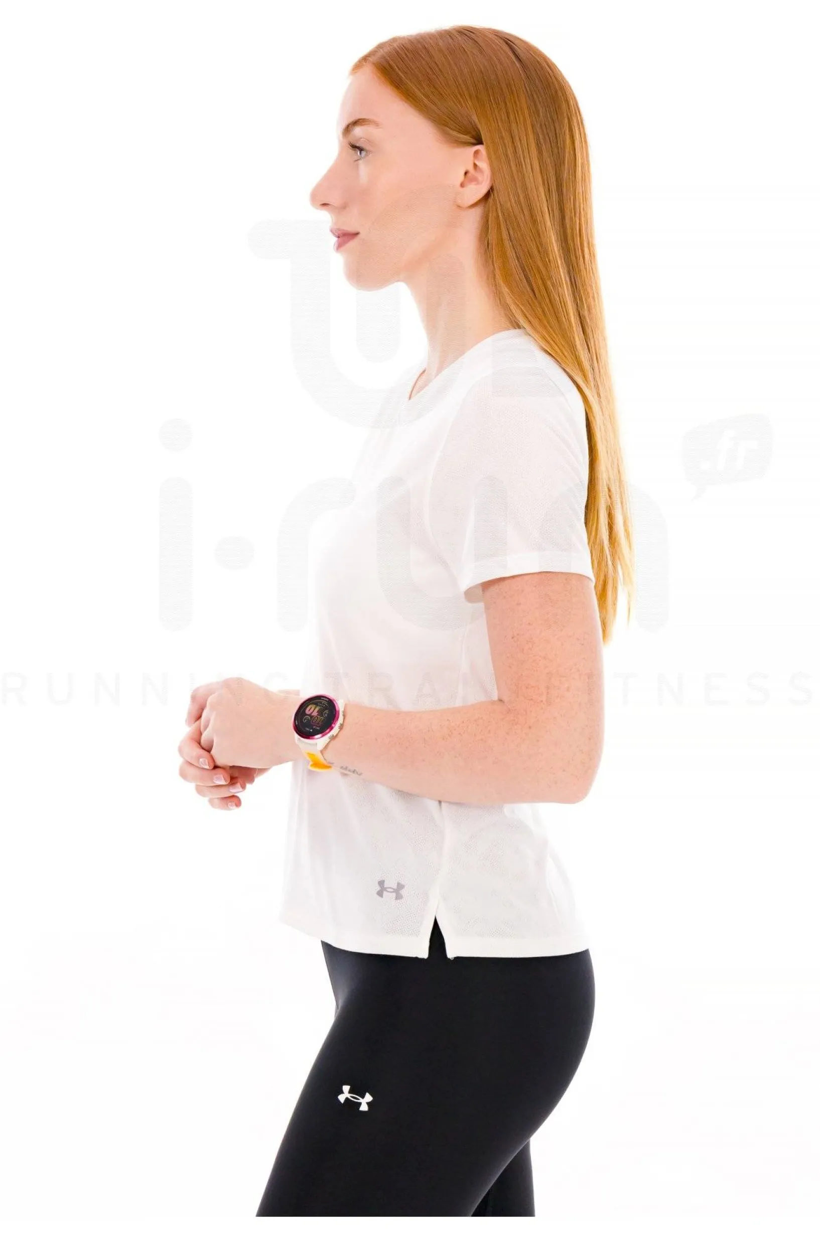 Femme Under Armour Manches Courtes^Launch Jacquard femme