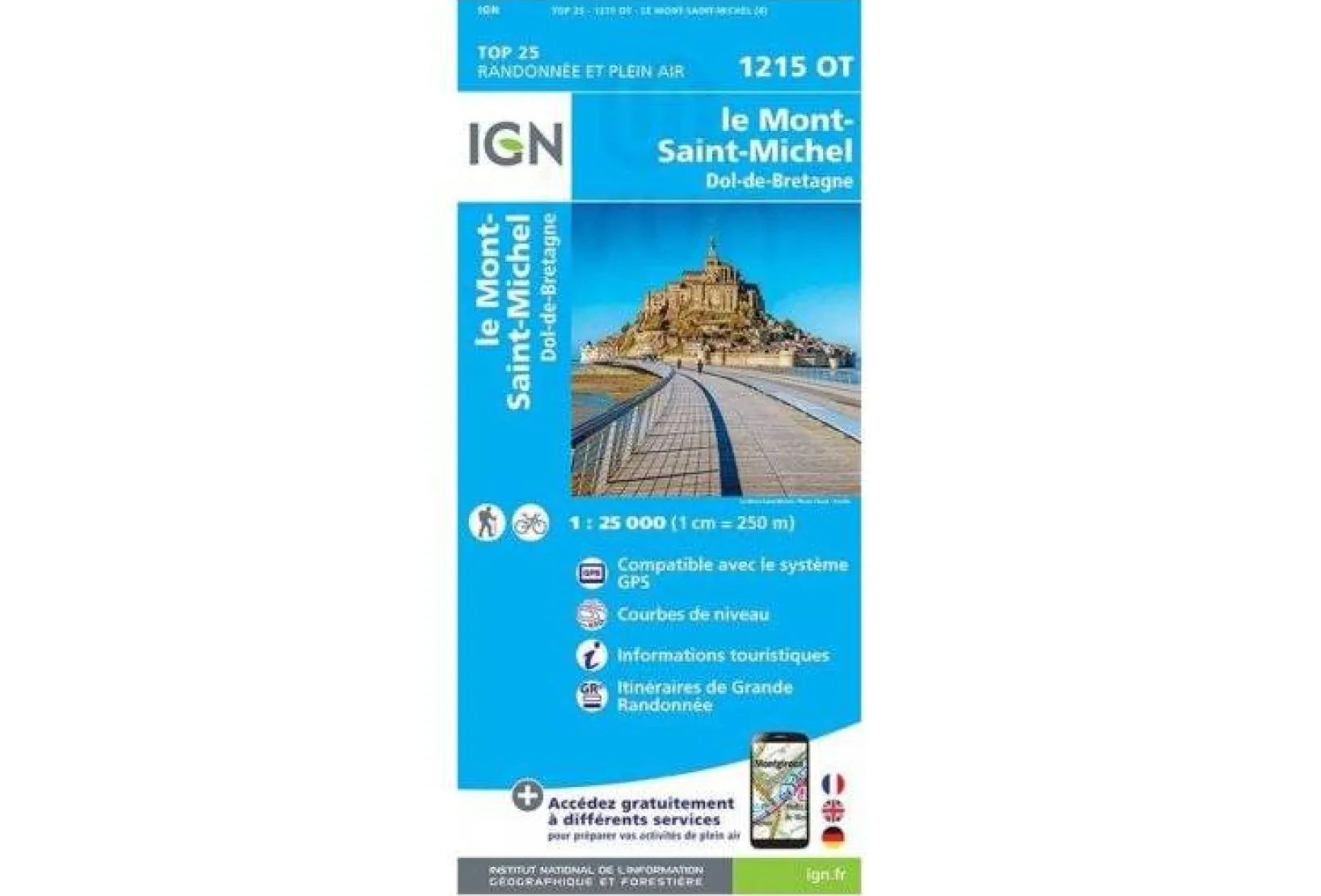 Carte IGN Cartes^Le Mont-Saint-Michel 1215OT