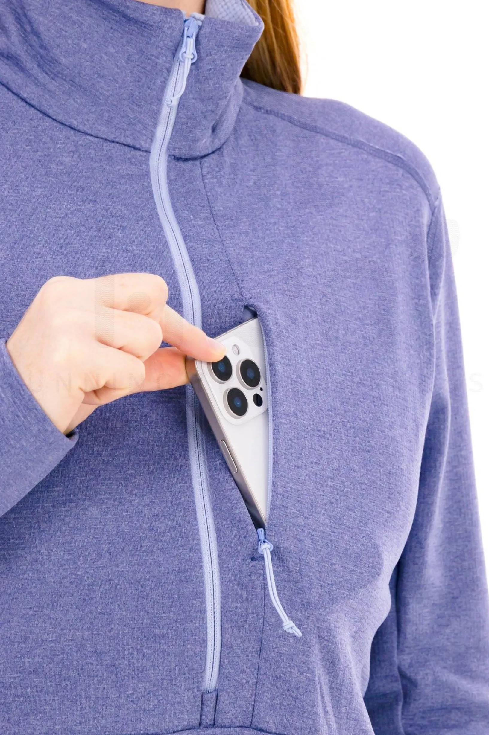 Femme Odlo Polaires^Mid Layer 1/2 Zip Roy femme