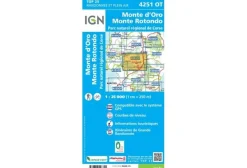 Carte IGN Cartes^Monte d'Oro Monte Rotondo 4251OT