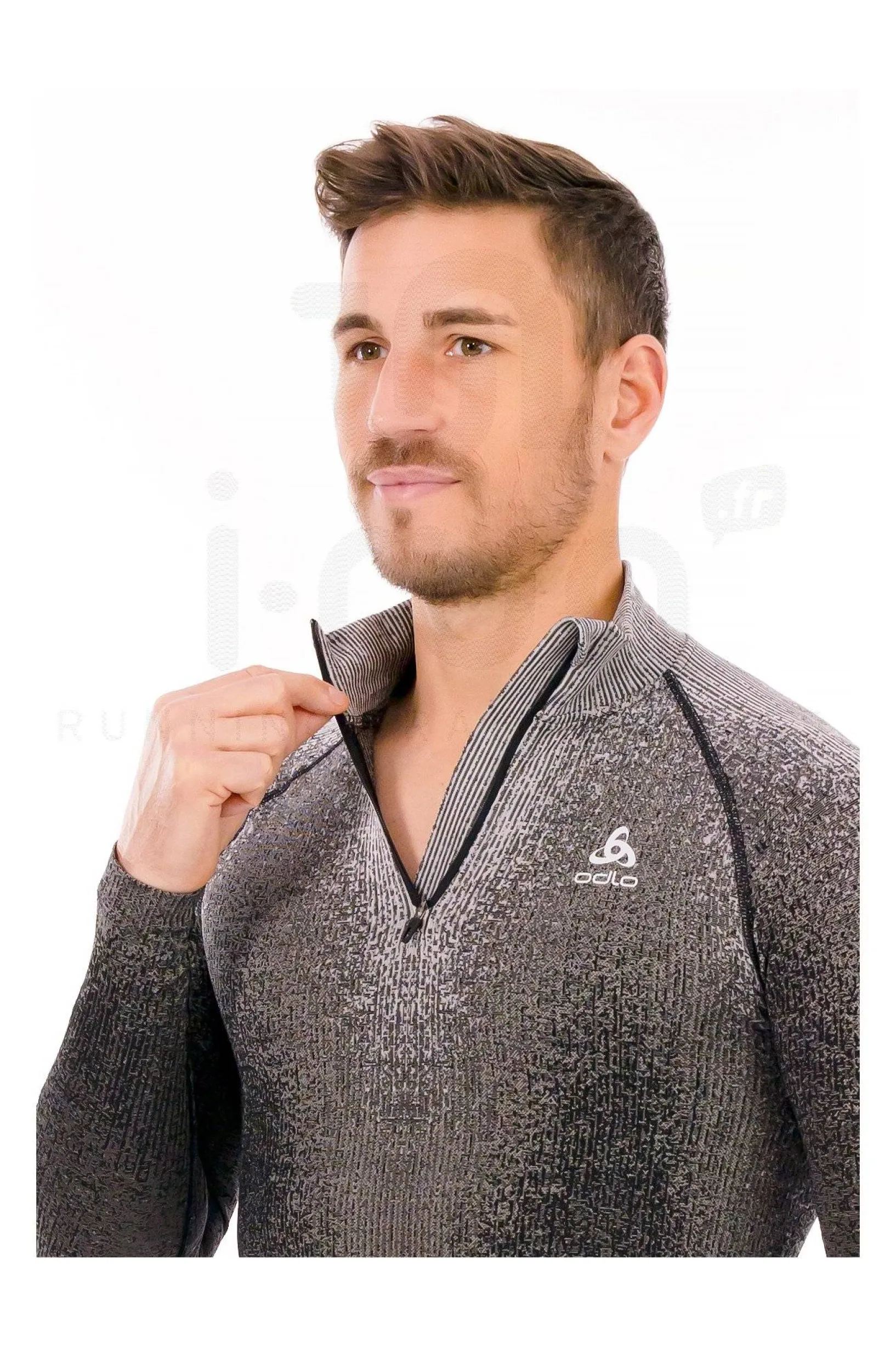 Homme Odlo Manches Longues^POW Blackcomb 1/2 Zip