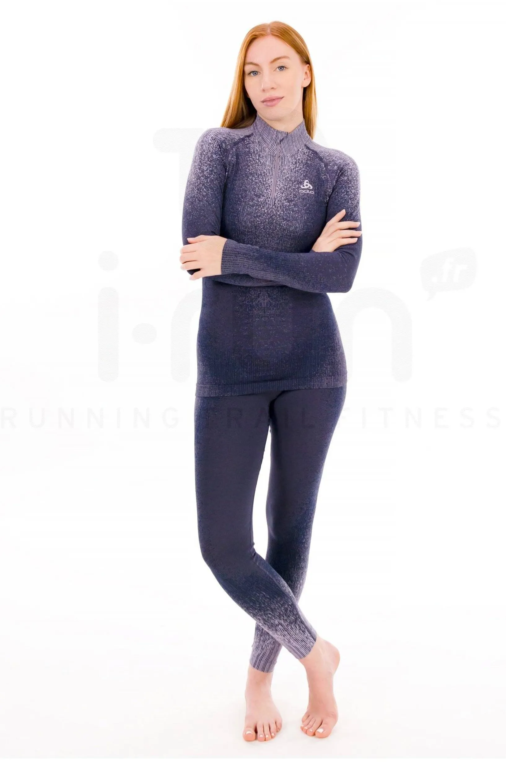 Femme Odlo Manches Longues^POW Blackcomb 1/2 Zip femme