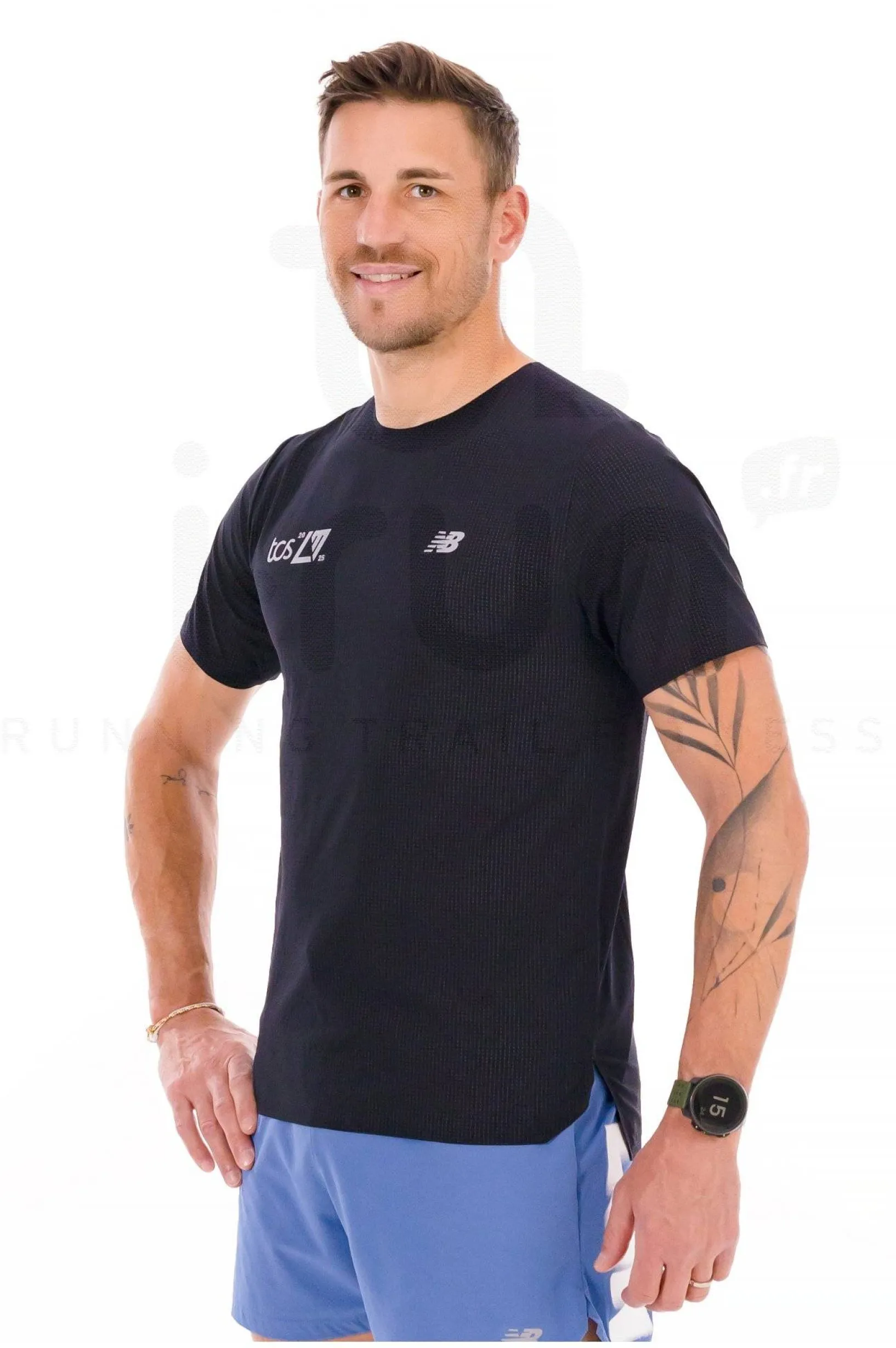 Homme New Balance Manches Courtes^Race Day Ultra Light