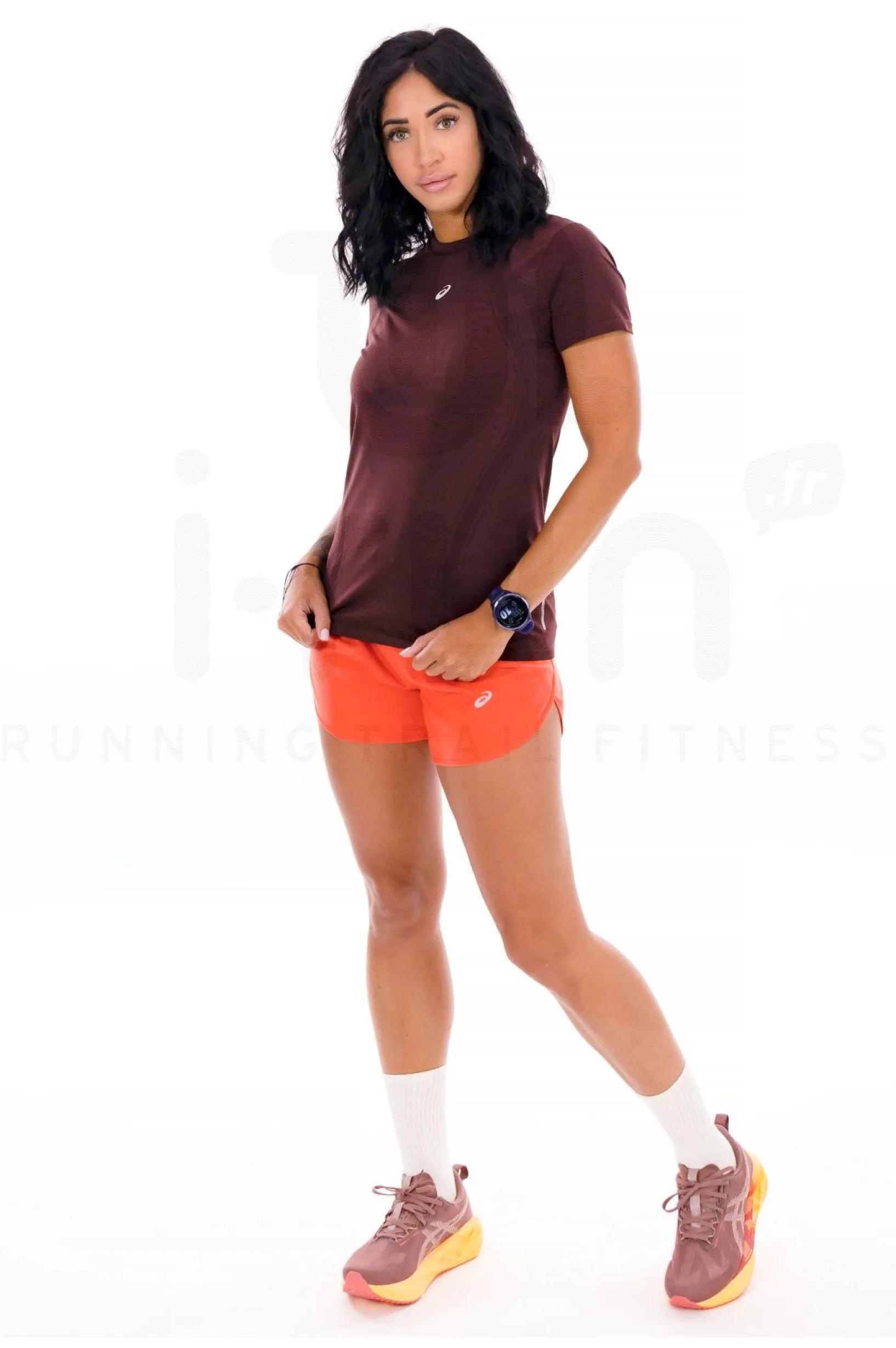 Femme Asics Manches Courtes^Road Seamless femme