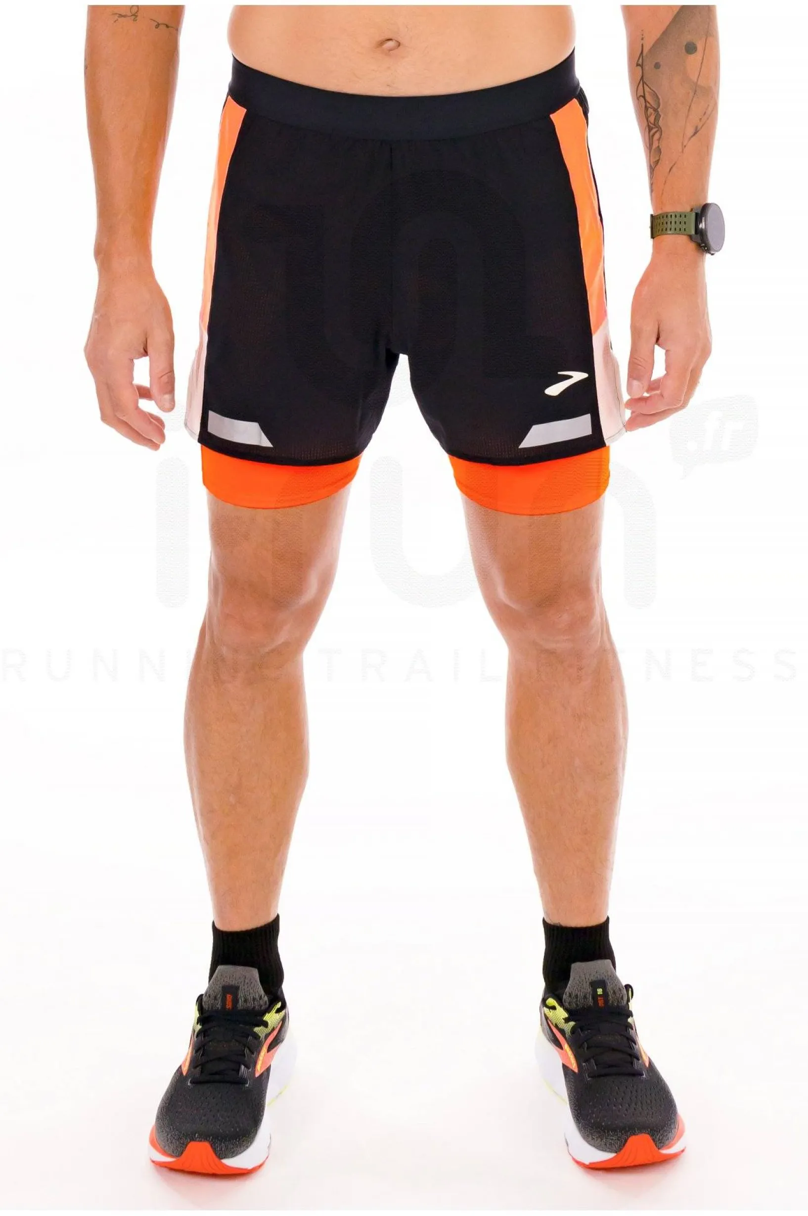 Homme Brooks Shorts / Cuissards^Run Visible 2 en 1 2.0