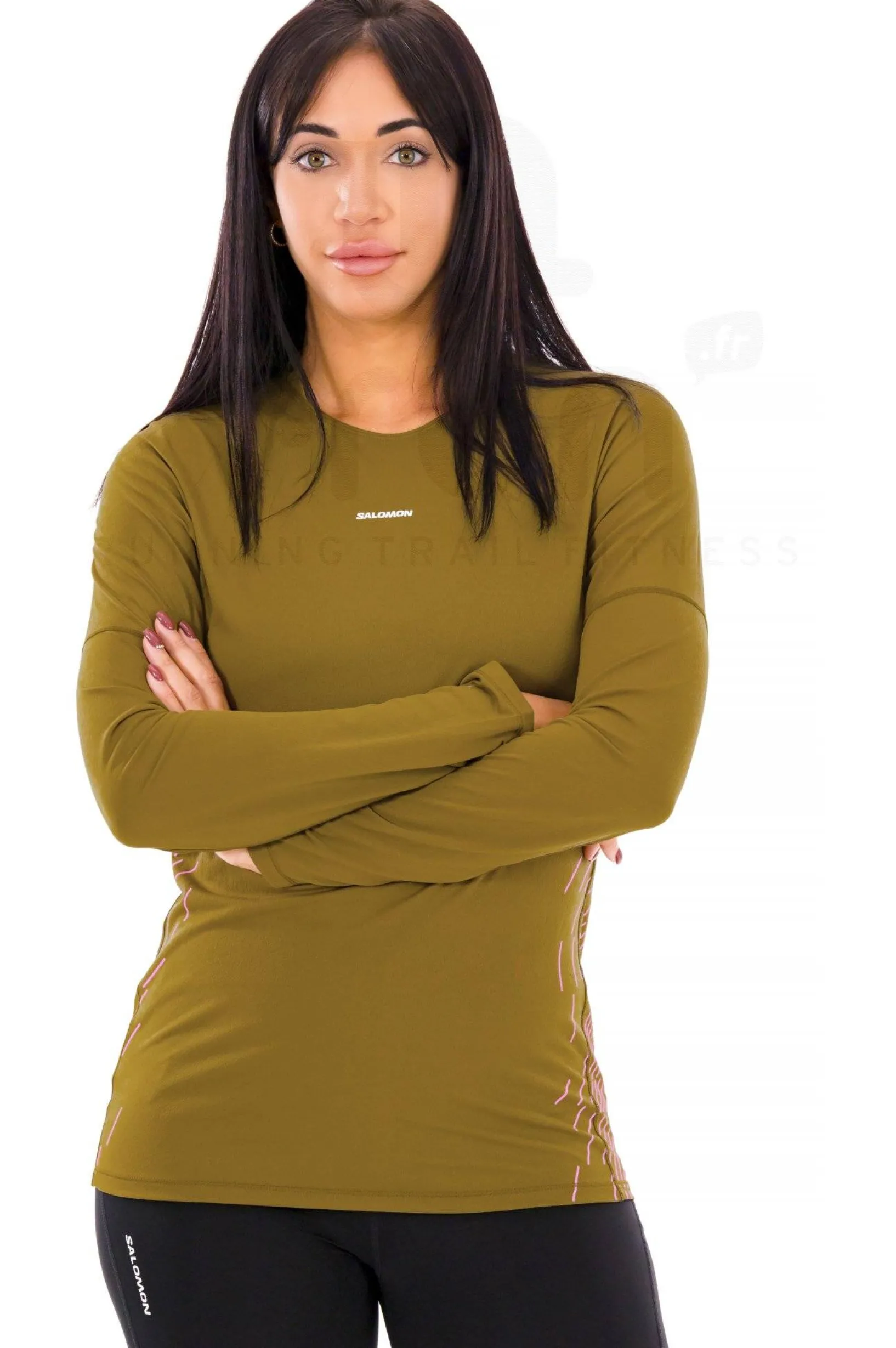 Femme Salomon Manches Longues^Sense Aero GFX femme