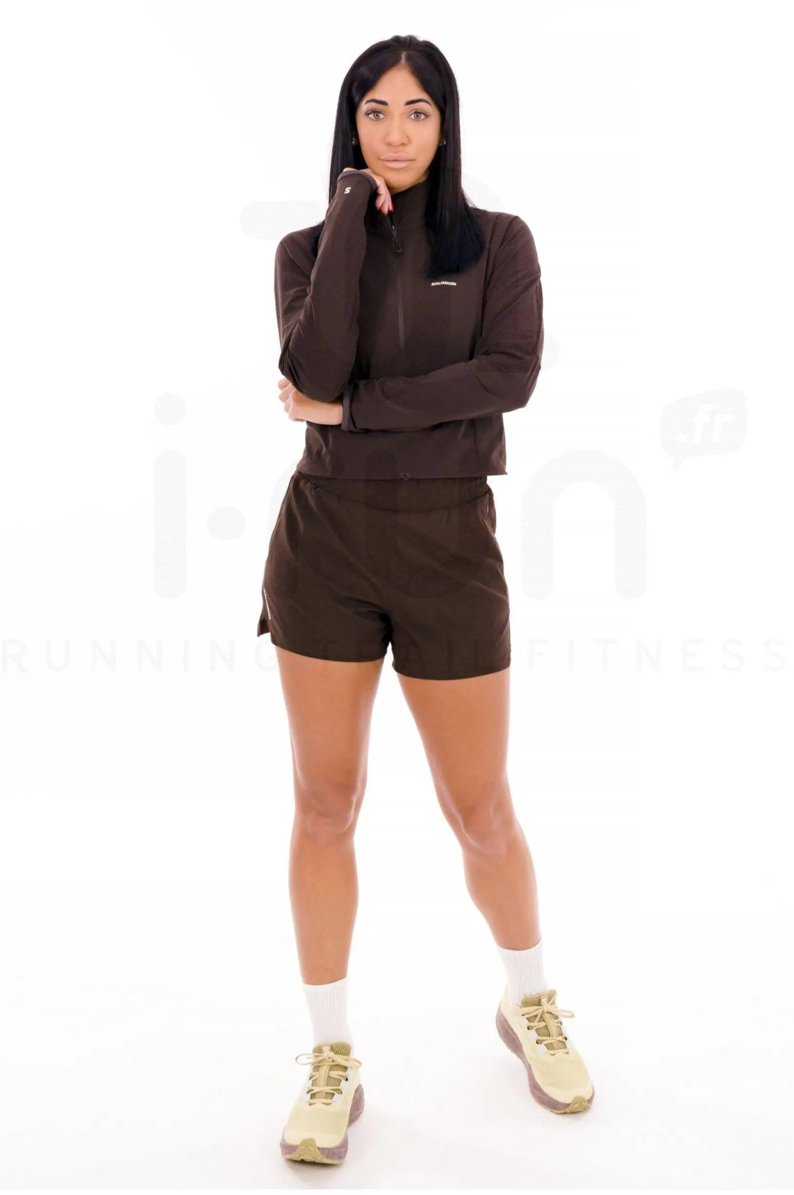 Femme Salomon Manches Longues^Sense Aero Hybrid Cropped femme