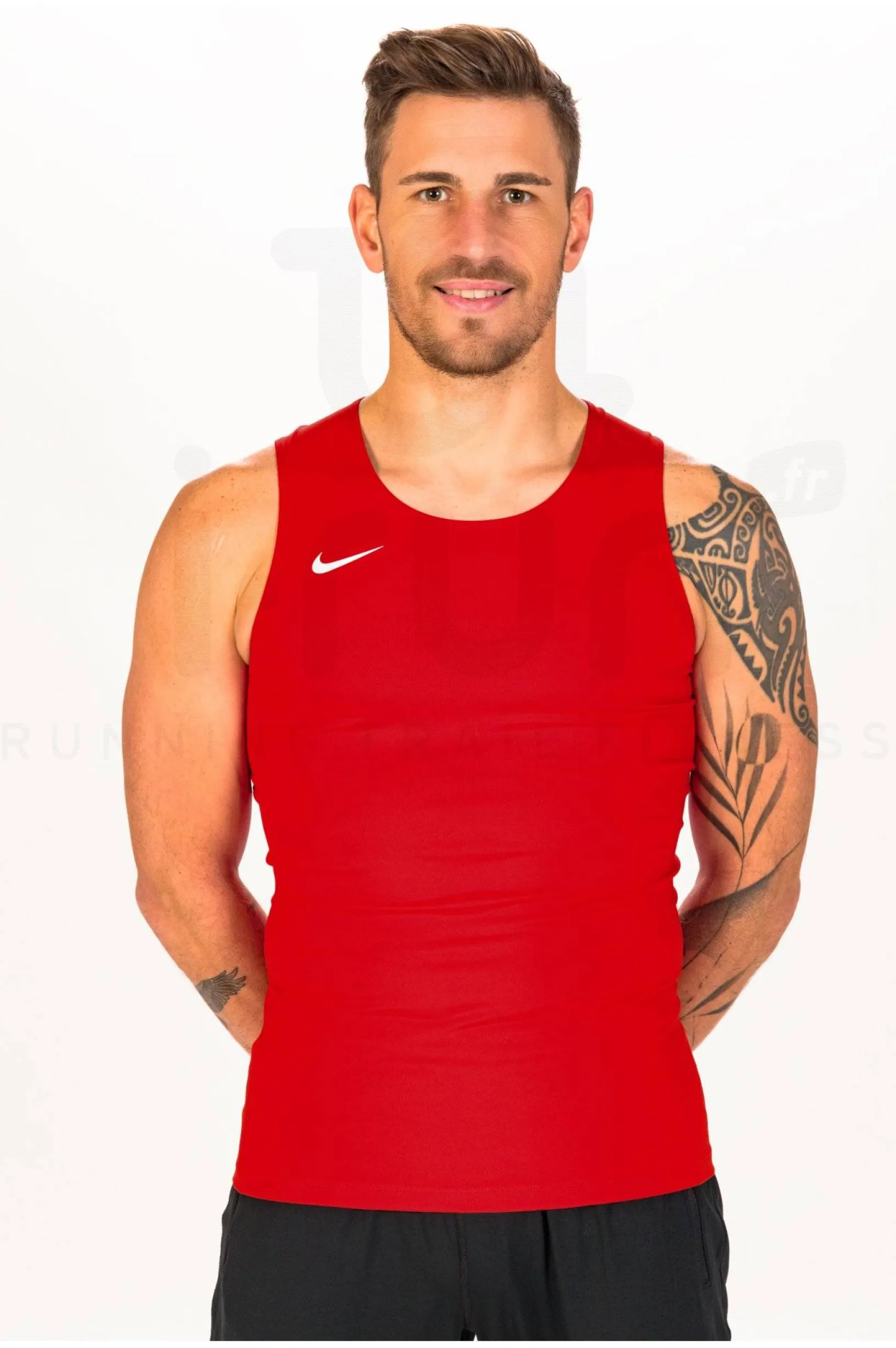 Homme Nike Collection Club^Team Running Singlet M