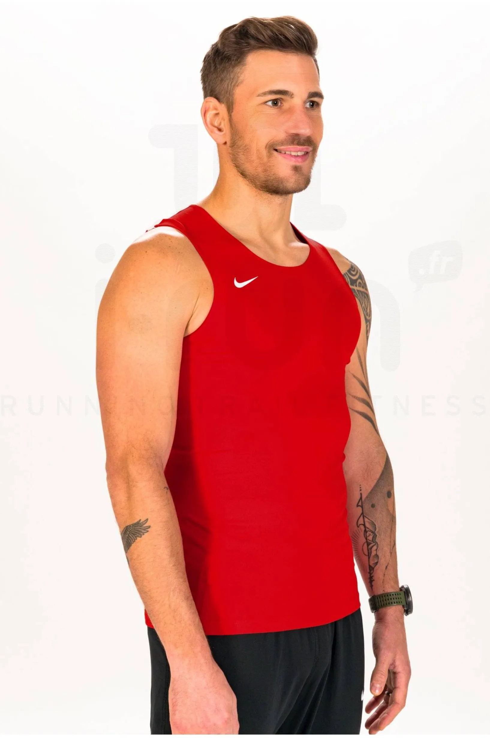 Homme Nike Collection Club^Team Running Singlet M