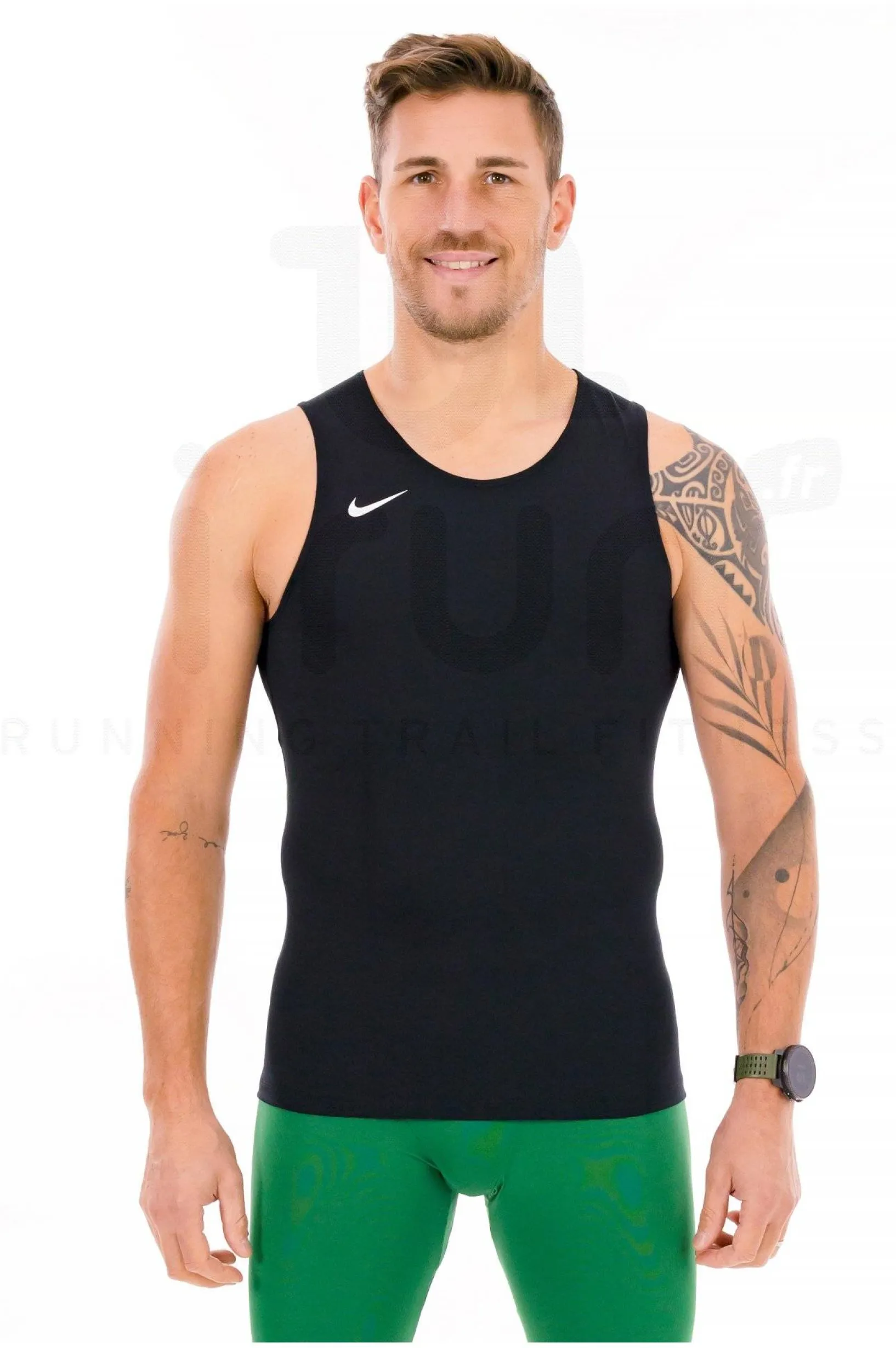 Homme Nike Collection Club^Team Running Singlet M