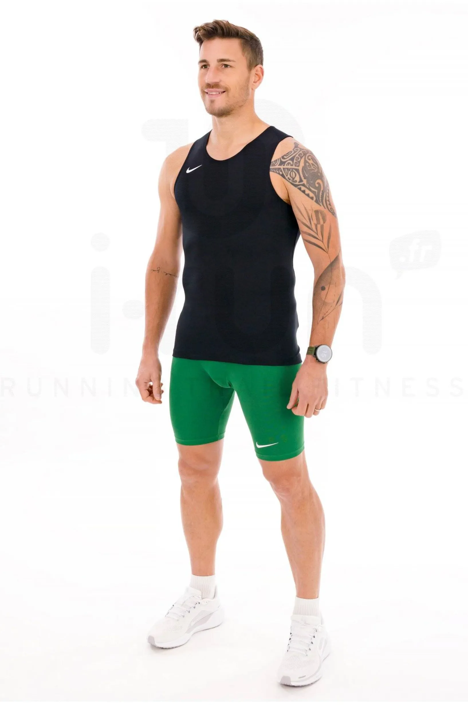 Homme Nike Collection Club^Team Running Singlet M