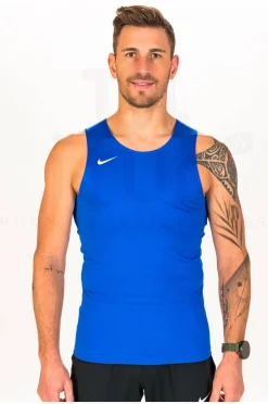 Homme Nike Collection Club^Team Running Singlet M