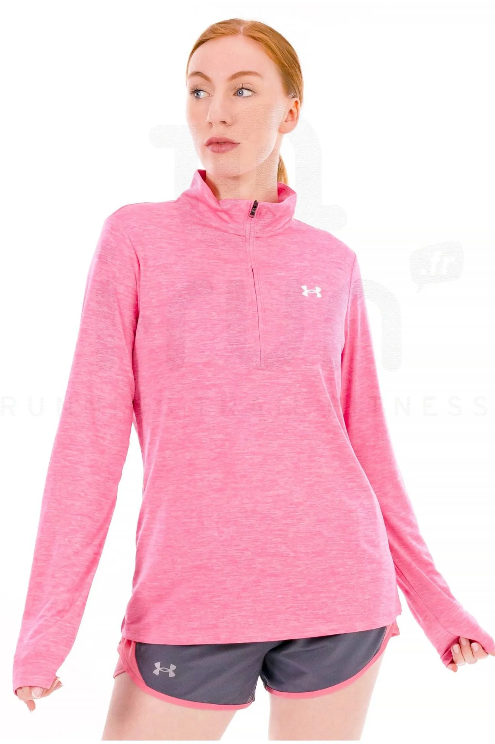 Femme Under Armour Manches Longues^Tech 1/2 Zip femme