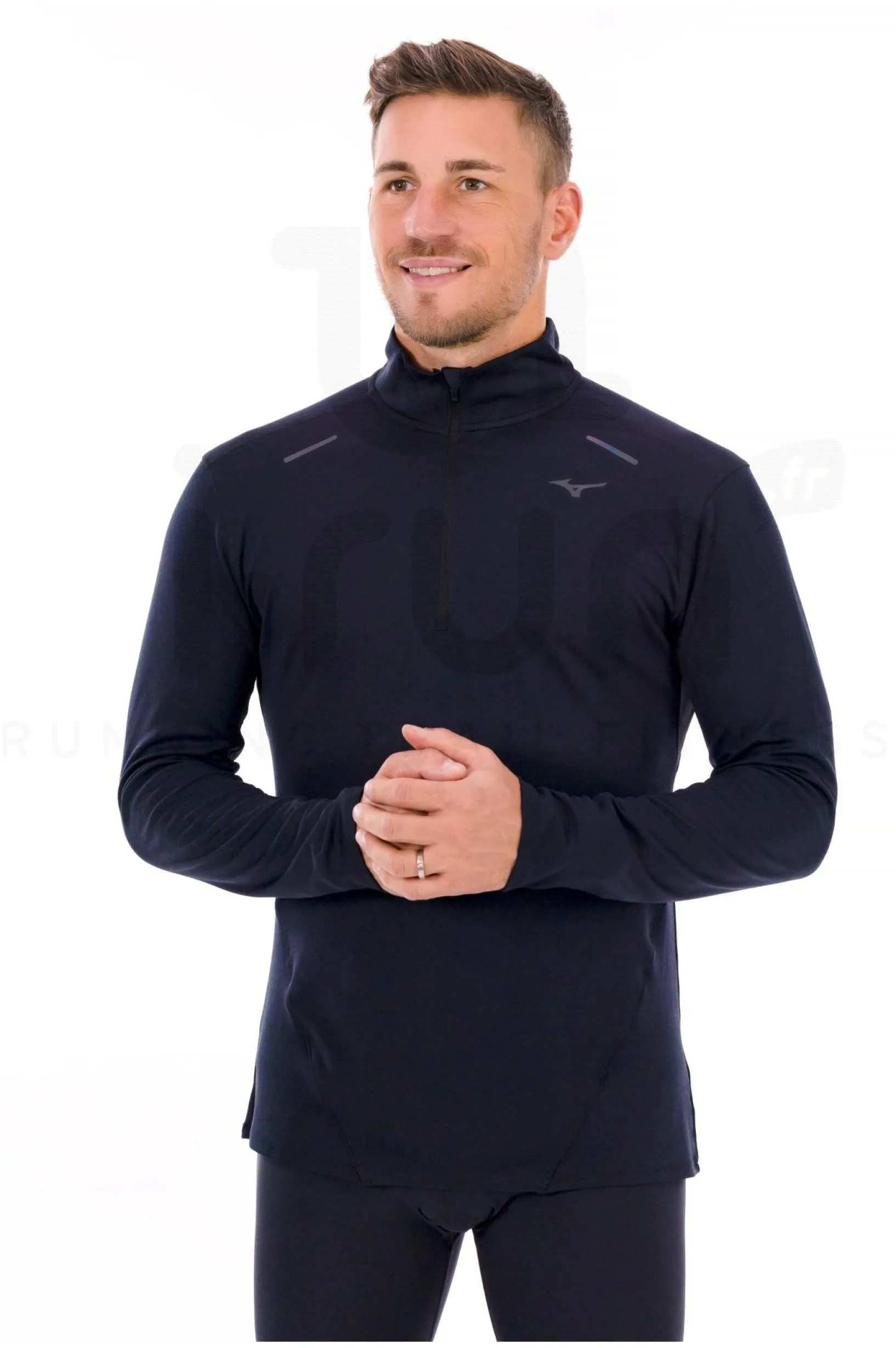 Homme Mizuno Manches Longues^Tech Thermal Charge 1/2 Zip
