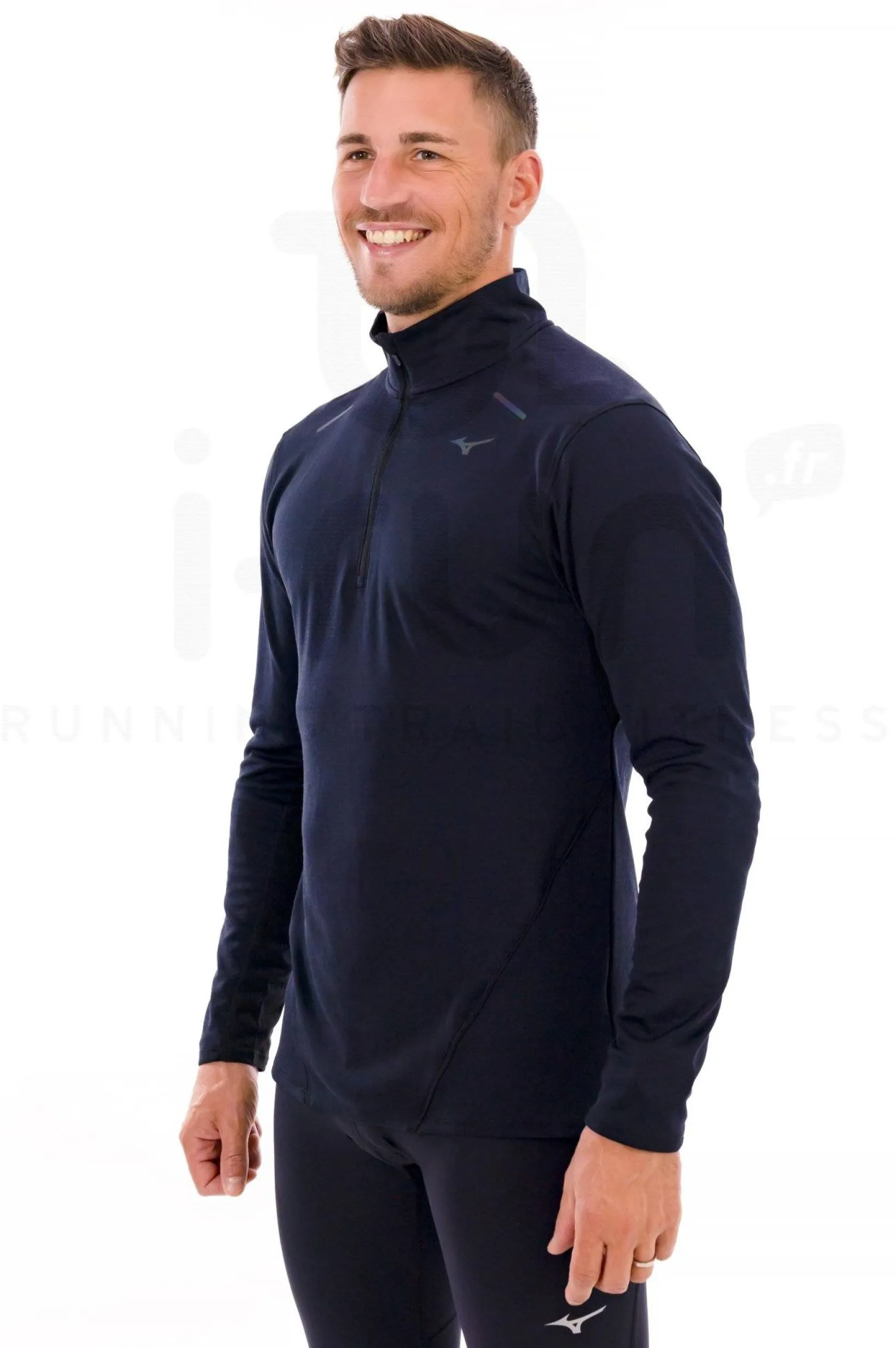 Homme Mizuno Manches Longues^Tech Thermal Charge 1/2 Zip
