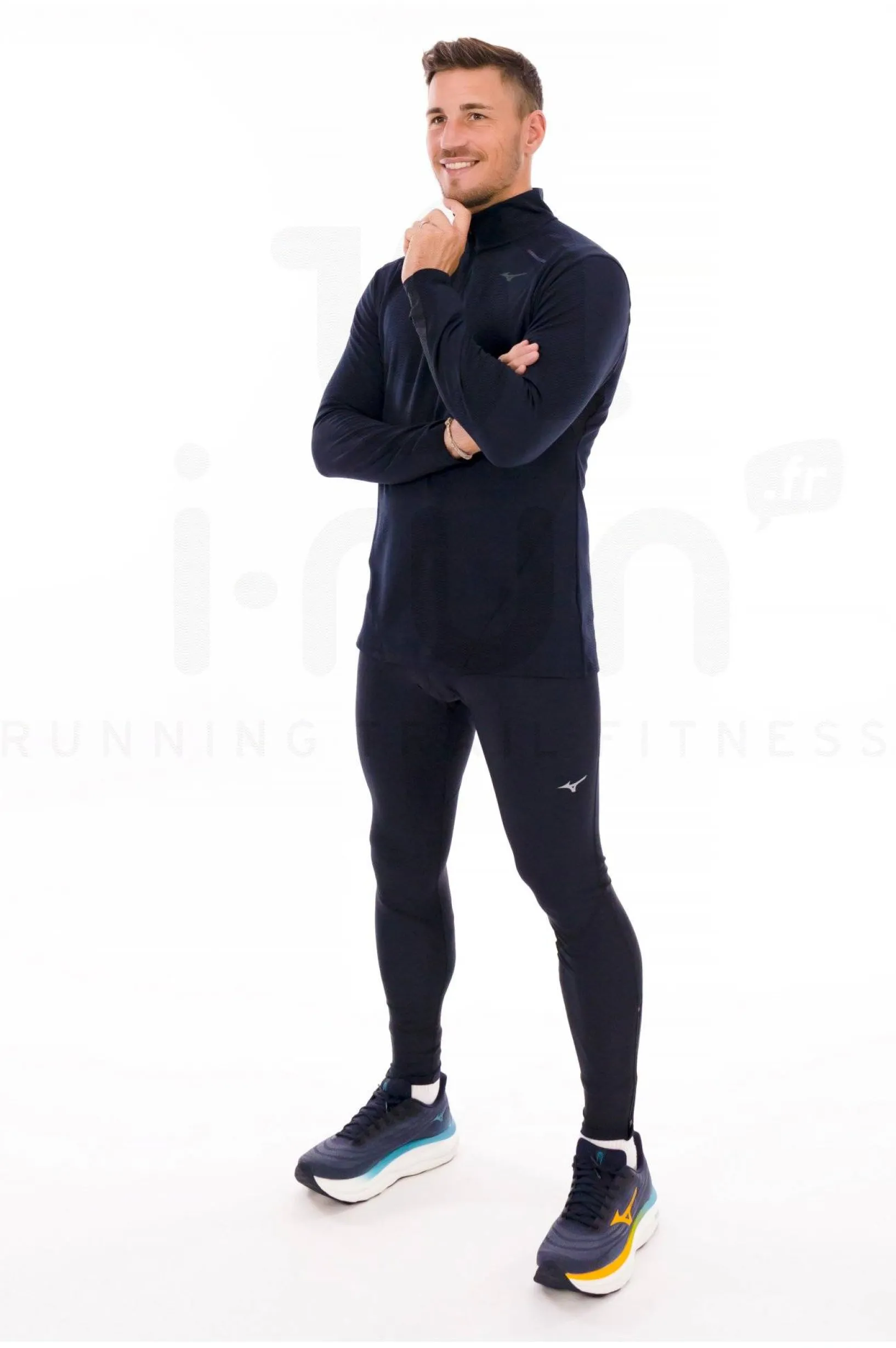 Homme Mizuno Manches Longues^Tech Thermal Charge 1/2 Zip