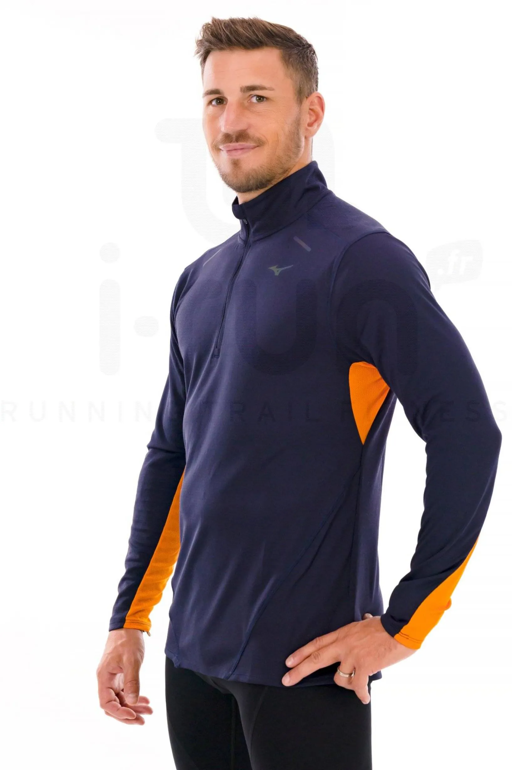 Homme Mizuno Manches Longues^Tech Thermal Charge 1/2 Zip