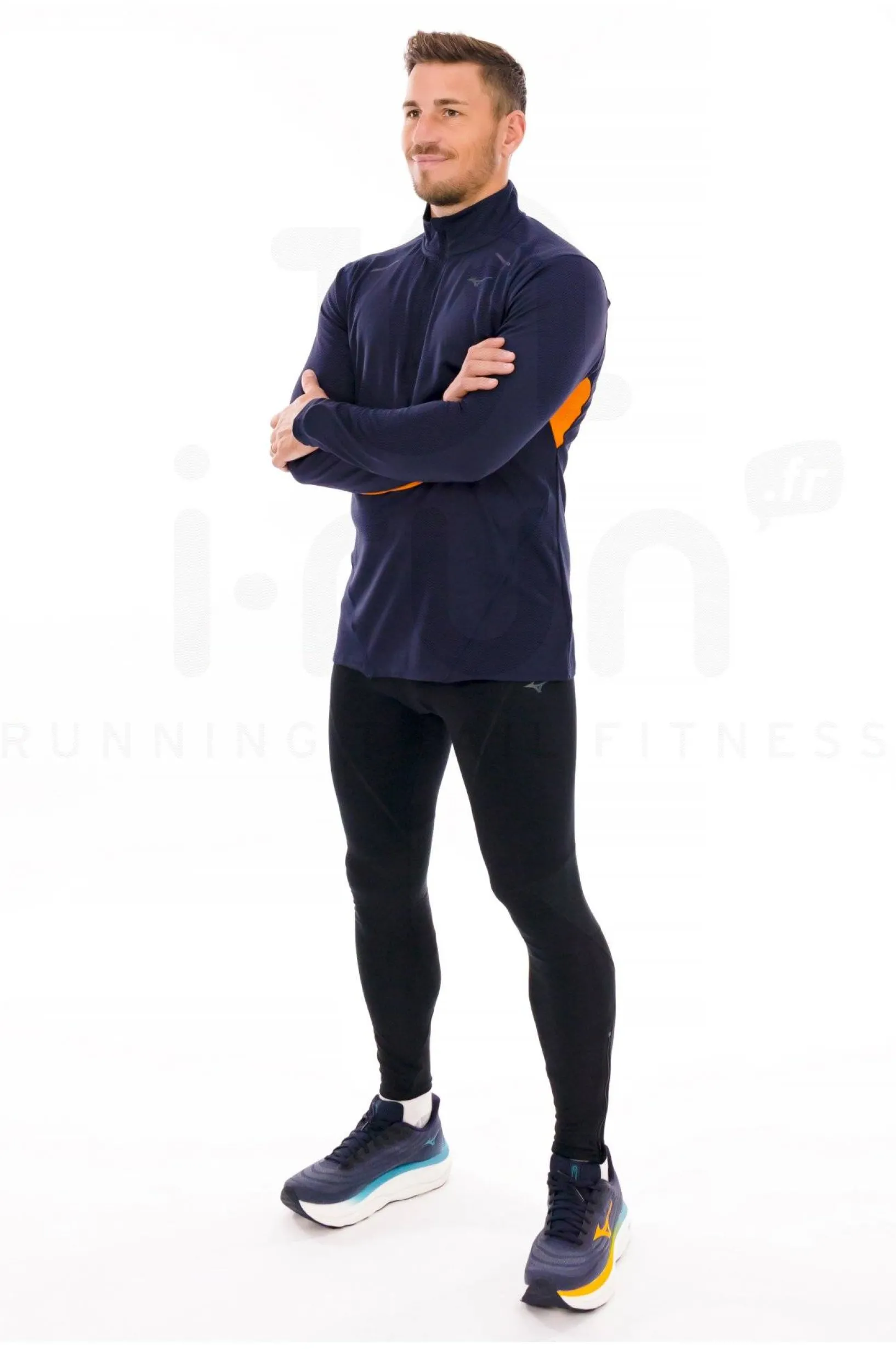 Homme Mizuno Manches Longues^Tech Thermal Charge 1/2 Zip