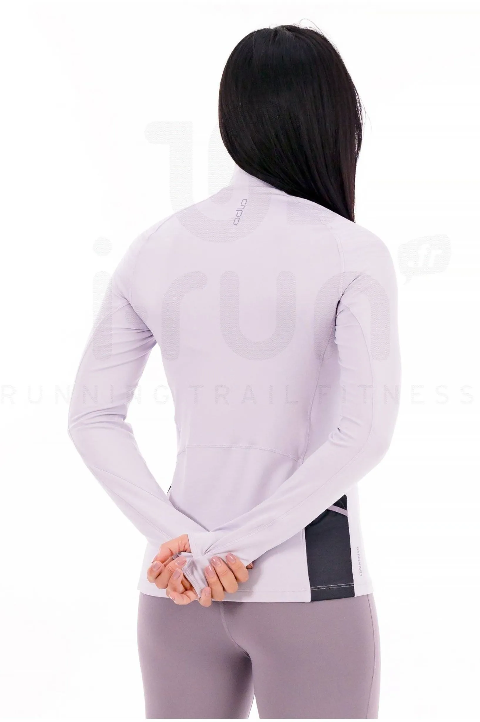 Femme Odlo Manches Longues^X-Alp Ceramiwarm 1/2 Zip femme