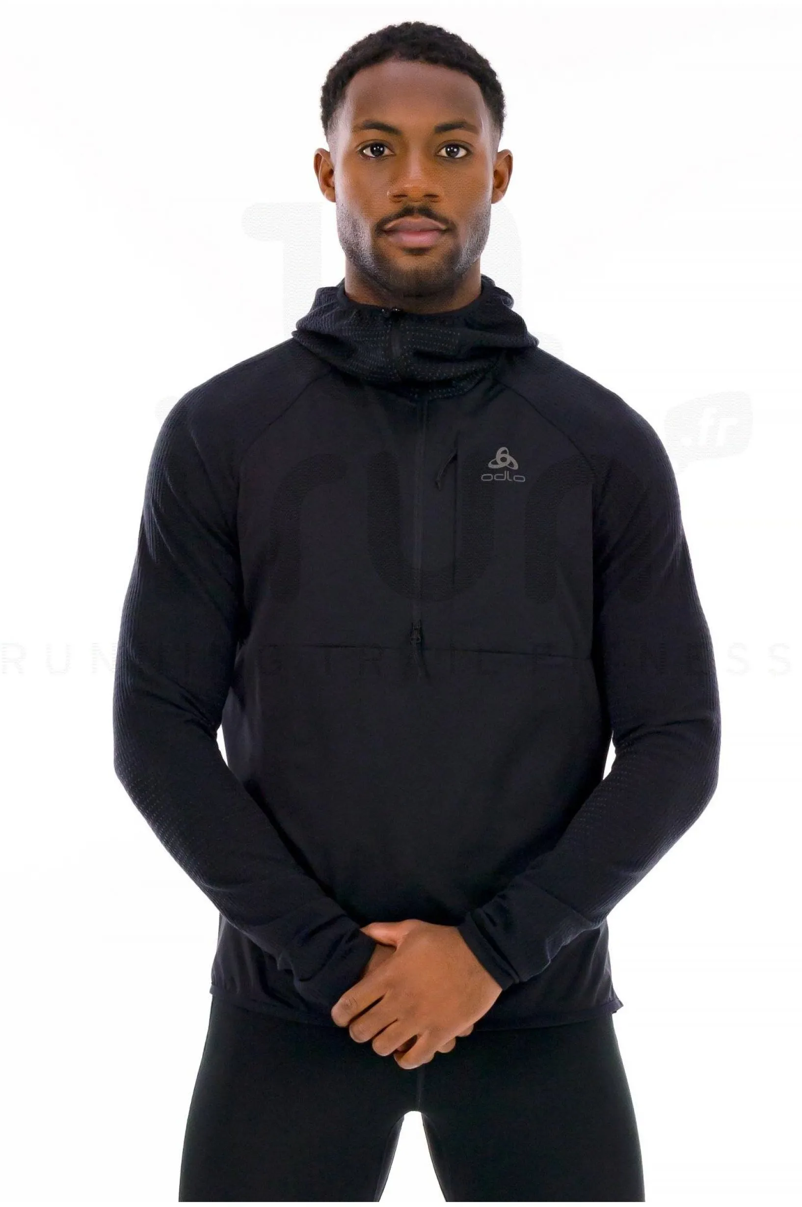 Homme Odlo Manches Longues^Zeroweight Pro Performance Wool 1/2 Zip